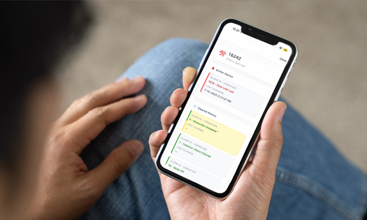 OmniView App Alarms Page